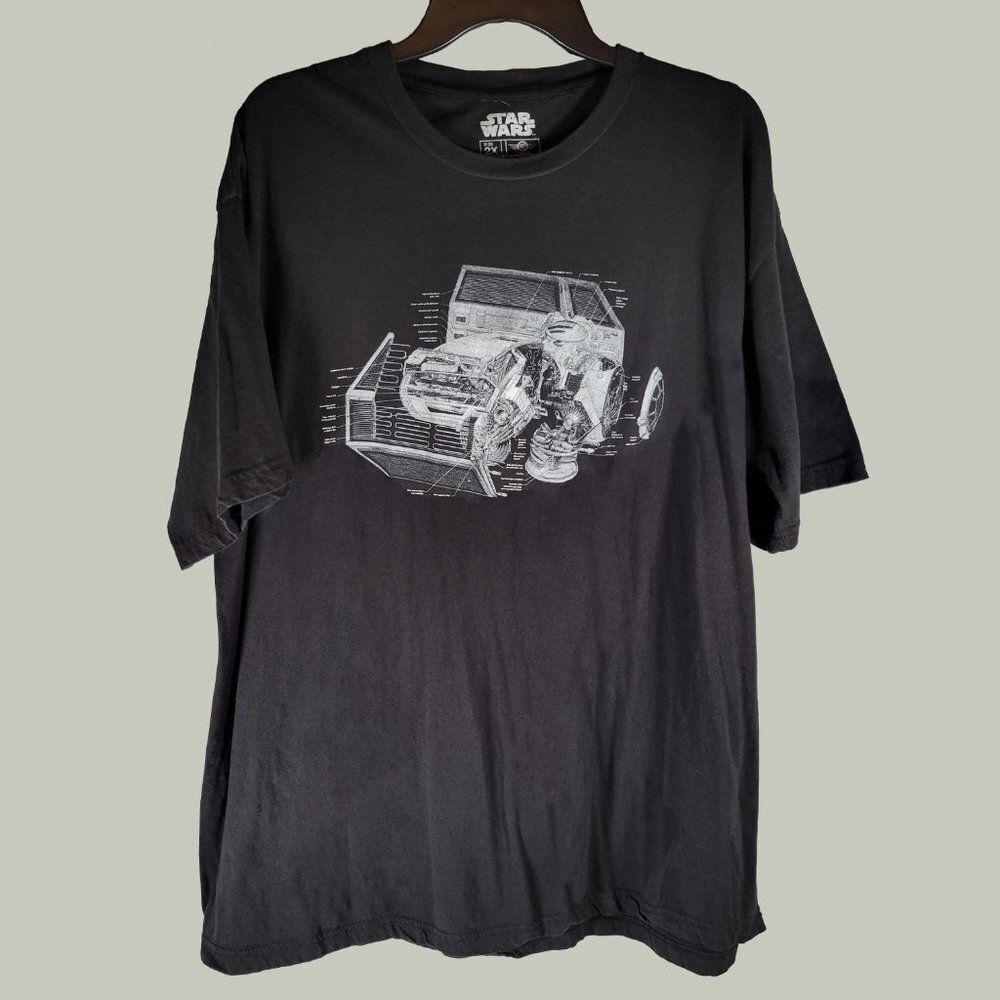 Star Wars TShirt  Mens Black  Size 2XL  Short Sleeve